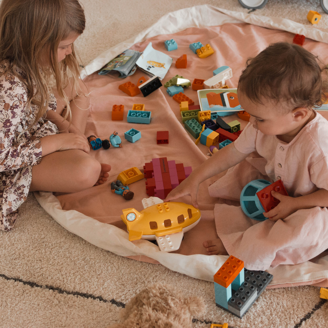 Blush Honeycomb Printed Play Pouch