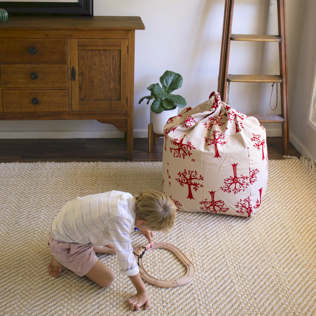 Orchard Red Bean Bag Cover