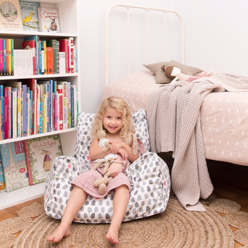 Splotches Bean Chair Cover - Pink & Grey